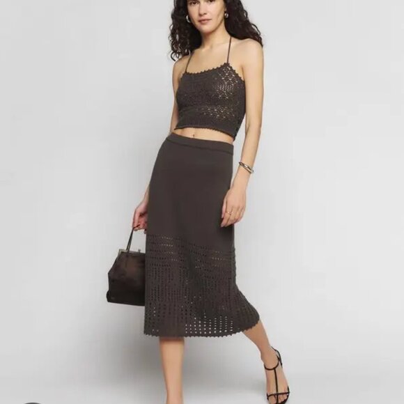 Reformation Brown Crochet Set - Picture 2 of 9